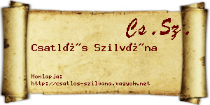 Csatlós Szilvána névjegykártya